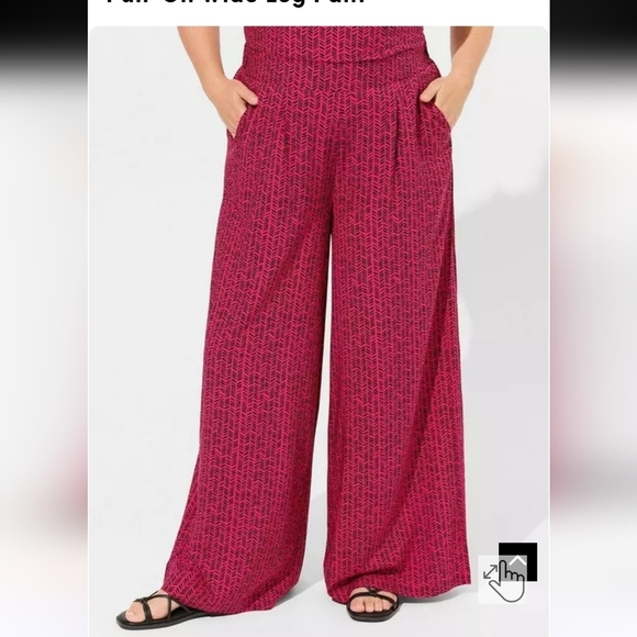 ❄️❄️ 🌟2 PIECE! NWT TORRID PINK CHEVRON 2 PIECE SET 3X TOP 2X BOTTOM - Picture 2 of 11